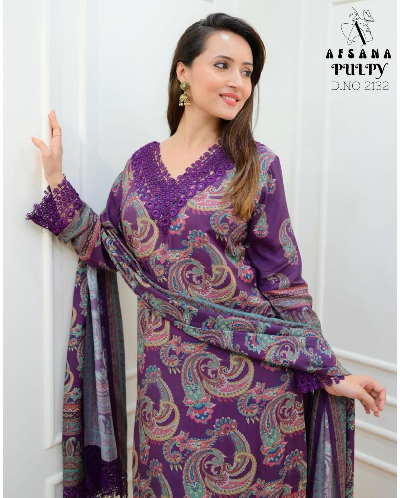 Pulpy M Print 2132 By Afsana Muslin Printed Pakistani Readymade Suits Wholesale Price In Surat
